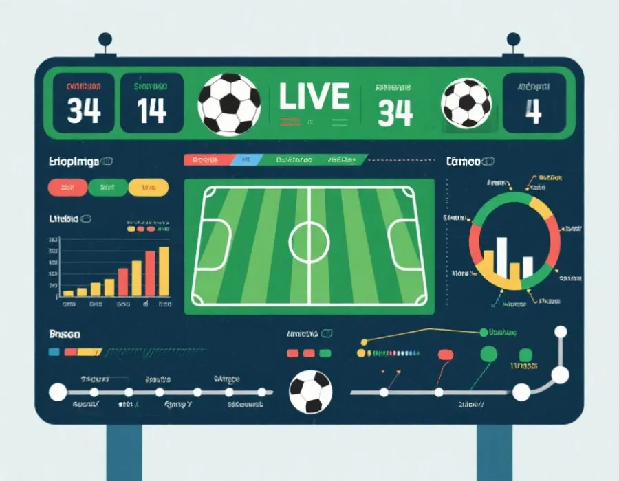 足球比赛数据图表示意图